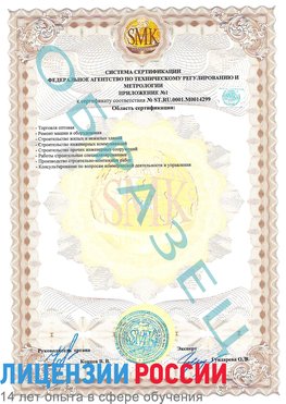 Образец сертификата соответствия (приложение) Миасс Сертификат ISO 14001